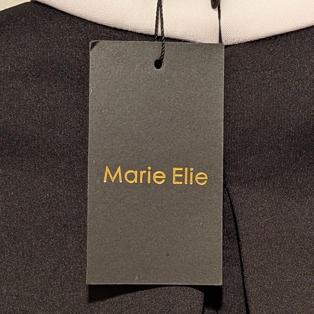 NWT Marie Elie 34 Neoprene Capelet Midi Length Mod Style Dress - Picture 7 of 9